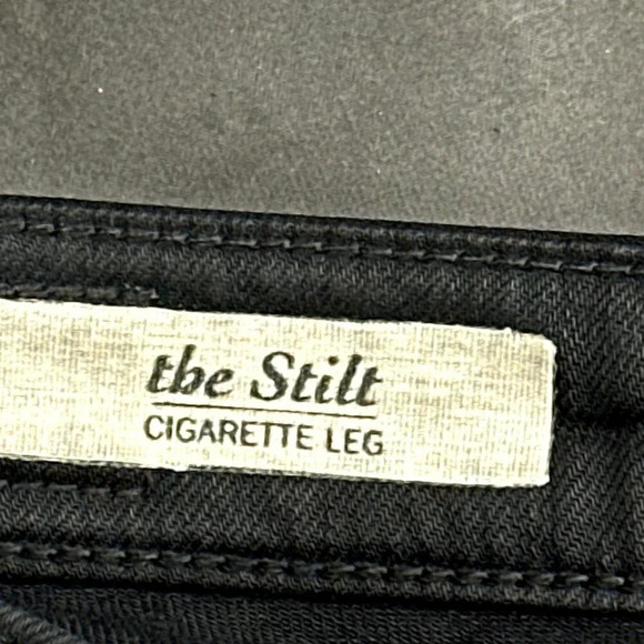AG Adriano Golschmied Jeans Womens 24 Black The Stilt Cigarette Leg Denim 24x28 - Picture 3 of 10